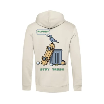 Stay Trash Off White Hoodie
