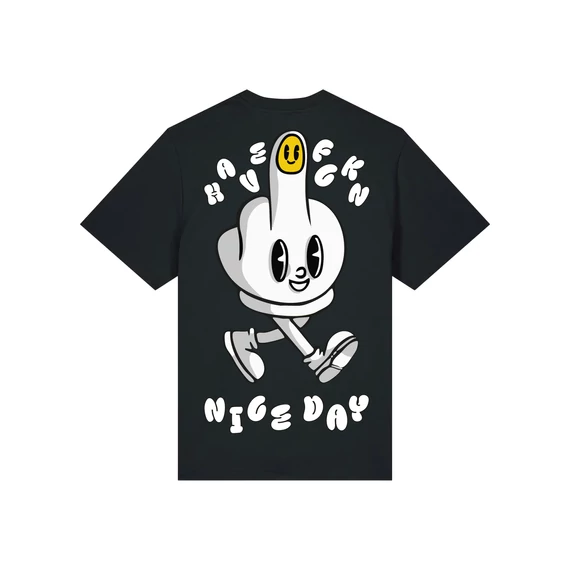 Have A Nice Day Black Tee 