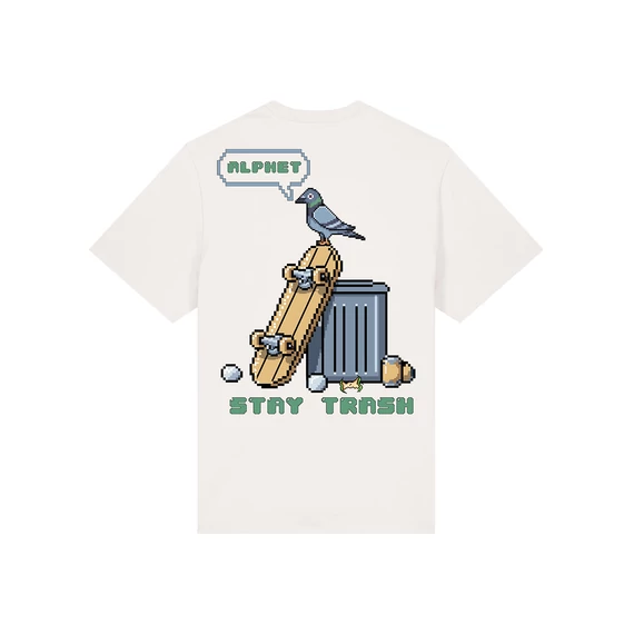 Stay Trash Off White Tee 